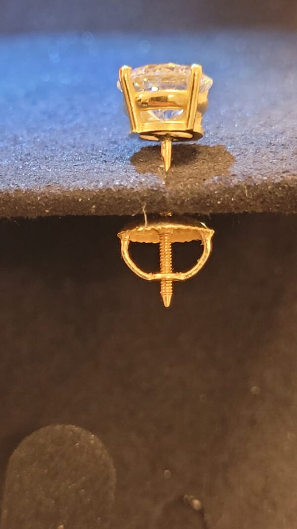 Gem stone diamond Solitaire Stud - Image 3