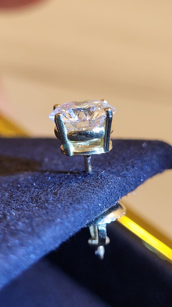 Gem stone diamond Solitaire Stud - Image 4